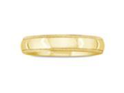 SuperJeweler 3R 4015 14Y z7 Milgrain Comfort Fit 4Mm 14K Yellow Gold Ladies And Mens Wedding Band Size 7