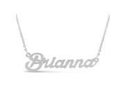 SuperJeweler Brianna Nameplate Necklace In Silver