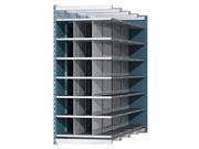 Hallowell AHDB18 96PB Hallowell Deep Bin Shelving 36 in. W x 96 in. D x 87 in. H 707 Marine Blue Posts and Sides
