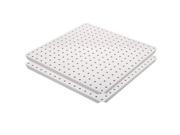Alligator Board ALGSTRP16x16PTD WHT White Powder Coated Metal Pegboard Panels with Flange Pack of 2