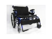Karman Healthcare KM BT10 24W BT 10 24 in. seat Foldable Wheelchair with Detachable Footrests