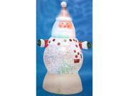 NorthLight 7 in. Battery Operated LED Lighted Color Changing Santa Claus Christmas Glitter Dome