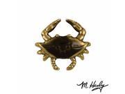 Michael Healy Designs MHR38 Blue Crab Doorbell Ringer Brass