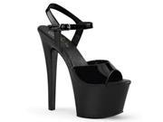 Pleaser SKY309VL_B_M 7 2.75 in. Platform All Vegan Ankle Strap Sandal Black Size 7