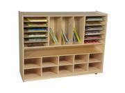 Wood Designs 990202LG Multi Storage With 10 Lime Green Trays