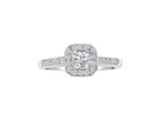 SuperJeweler RLB2728 18W H I I1 z9.5 Hansa 0.75Ct Diamond Princess Engagement Ring In 18K White Gold H I Si2 I1 Size 9.5