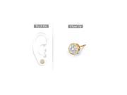 Fine Jewelry Vault UBMER14YGBZ050D Mens 14K Yellow Gold Bezel Set Round Diamond Stud Earrings 0.50 CT. TW.