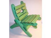 THE PUZZLE MAN TOYS W 2422 Children s Wooden Play Furniture Collapsible Beach Chair Shamrock Green