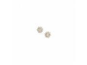 Fine Jewelry Vault UBNER40044AGVYCZ April Birthstone CZ Cluster Earrings in 18K Yellow Gold Vermeil 2 CT TGW 2 Stones