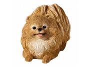 Sandicast SS12003 Small Size Orange Pomeranian Sculpture Crouching