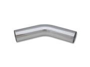 VIBRANT 2175 45 Degree Bend Air Intake Tube 3 In. Silver