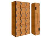 Hallowell PHL1282 1A E FA VersaMax Phenolic Locker 12 in. W x 18 in. D x 72 in. H Figured Annigre Single Tier 1 Wide Assembled
