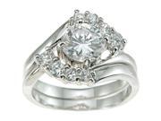 Plutus kkr6103 925 Sterling Silver Rhodium Finish CZ Brilliant Solitaire Engagement Ring Size 5