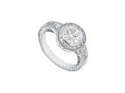 FineJewelryVault UBJ476PTD 101 Diamond Engagement Ring Platinum 0.75 CT Diamonds Size 7