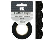 Best Creation Scallop Design Black Glitter Tape 10 Piece Per Pack