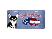 Carolines Treasures SC9933LP Woof If You Love America Chihuahua License Plate
