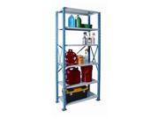 Hallowell H5511 1807PB Hallowell H Post High Capacity Shelving 36 in. W x 18 in. D x 87 in. H 707 Marine Blue Posts and Side Sway Braces