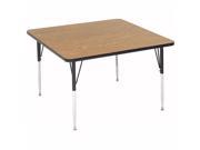 Correll A4848 SQ 16 1.25 in. High Pressure Top Activity Tables 48 x 48 in. Fusion Maple