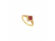 Fine Jewelry Vault UBJ8801Y14DR 101RS10 Ruby Diamond Engagement Ring 14K Yellow Gold 1.00 CT Size 10