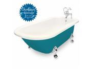 American Bath Factory T051F CH L BP Champagne Trinity 60 in. Bisque Acrastone Air Bath Tub Large