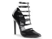 Pleaser SEXY29_B 9 Multi Ankle Strap Dorsay Pump Shoe Black Size 9