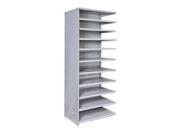 Hallowell A472C 18PL AM MedSafe Antimicrobial Hi Tech Shelving 48 in. W x 18 in. D x 87 in. H 711 Platinum 11 Adjustable Shelves