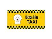 Carolines Treasures BB1341LP Bichon Frise Taxi License Plate