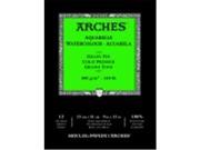 Arches Natural White Acid Free Cold Press Aquarelle Watercolor Pad 9 x 12 in. 12 Sheets