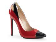 Pleaser SEXY22_R B 9 Spectator Pump Shoe with Cutout Red Black Size 9