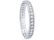 Doma Jewellery SSRZ6929 Sterling Silver Eternity Ring With Cubic Zirconia Size 9