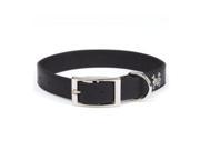 Rockinft Doggie 844587010508 .75 in. x 16 in. Leather Collar Plain Black