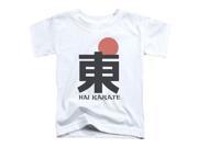 Trevco Hai Karate Logo Short Sleeve Toddler Tee White Large 4T