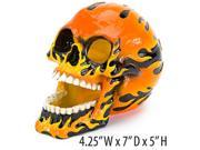 Penn Plax RR1453 Flaming Skull Ornament Orange