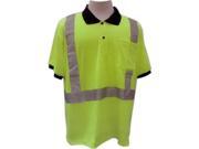 3asafety CP2601 L Lime Polo Shirt Large