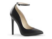 Pleaser SEXY23_BPU 11 Ankle Strap Pointed Toe Pump Shoe Black Size 11