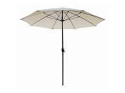 March Products ATAF908117 F11 Four Seasons 9 ft. Natural Fiberglass Ribs Aluminum Umbrella