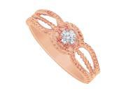 Fine Jewelry Vault UBNR81390P14D Precious Diamond Mother Ring in 14K Rose Gold