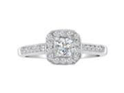 SuperJeweler RLB2731 18W H I I1 z5 Hansa 20.60Ct Diamond Princess Engagement Ring In 18K White Gold H I Si2 I1 Size 5