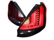 Spec D Tuning LT FST115RGLED TM LED Tail Lights for 11 to 12 Ford Fiesta Red Smoke