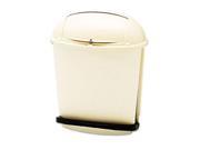 Rubbermaid 617700BG Fire Safe Pedal Rolltop Receptacle Oval Plastic 14.5gal Beige