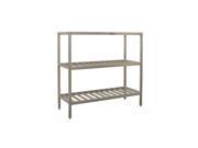 Prairie View SWT246036 3 Aluminum Institutional T Bar Shelving with 3 Tier 60 x 24 x 36 in.
