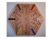 Charlies Woodshop W 1928alt. 1 Wooden Marble Game Board Red Oak with 12 Birch Inlaid Spots