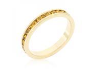 Icon Bijoux R01147G V61 06 Stylish Stackables Yellow Crystal Gold Ring Size 06