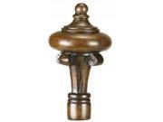 Cal Lighting FA 5013A 3.8 in. Traditional Classic Resin Urn Finial Light Brown