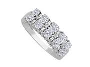 Fine Jewelry Vault UBNR83407AGCZ CZ Total Ring in 925 Sterling Silver 1.50 CT 10 Stones