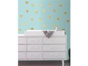 Roommates RMK3074SCS Gold Heart Peel Stick Wall Decals