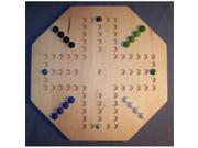 THE PUZZLE MAN TOYS W 1940 Wooden Marble Game Board Aggravation 20 in. Octagon 4 Player 6 Hole Hard Maple