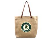 Littlearth Productions 651111 ATHS Burlap Market Tote Oakland Athletics