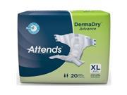 ATTENDS HEALTHCARE PRODUCTS 48DDA40 Attends DermaDry Advance Briefs Extra Large 58 to 63 in.