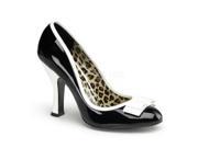 Pin Up Couture SMITT01_BWPT 5 Pump Shoe with Bow Black White Size 5